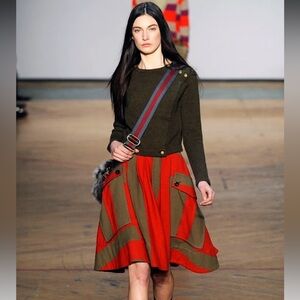 Marc by Marc Jacobs Stripped Wool Skirt